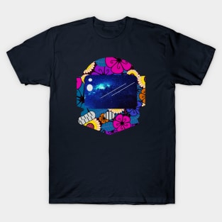 astronaut full flowers T-Shirt